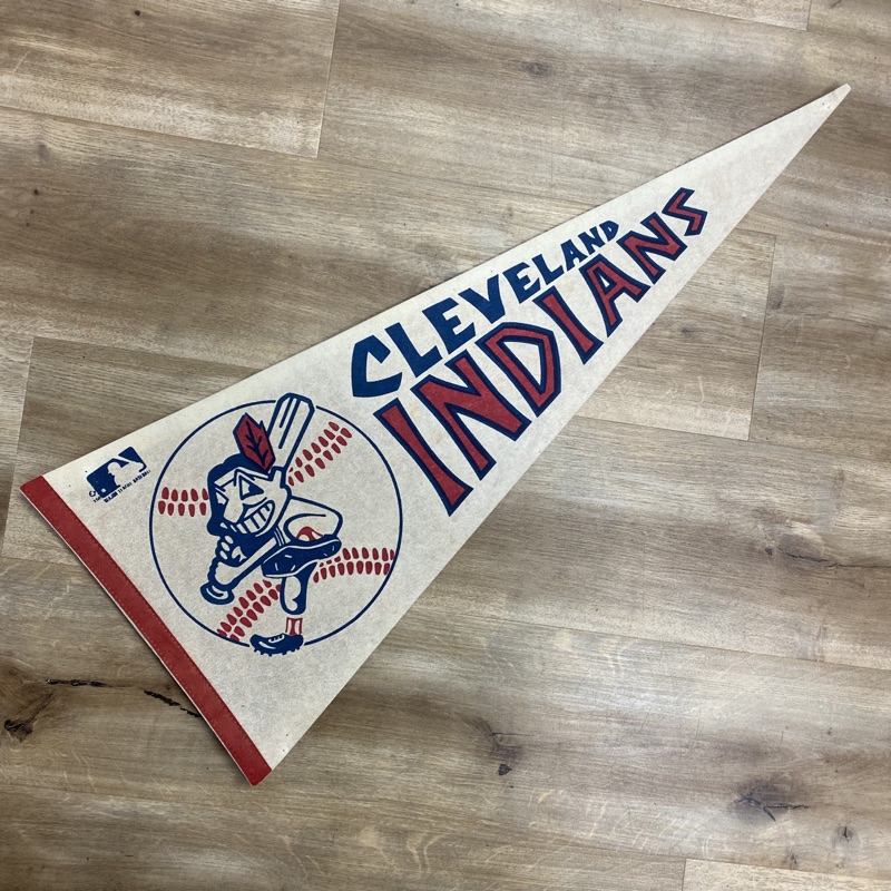 CLEVELAND INDIANS CHIEF WAHOO VINTAGE 1970s MLB BASEBALL MASCOT PENNANT –  The Felt Fanatic
