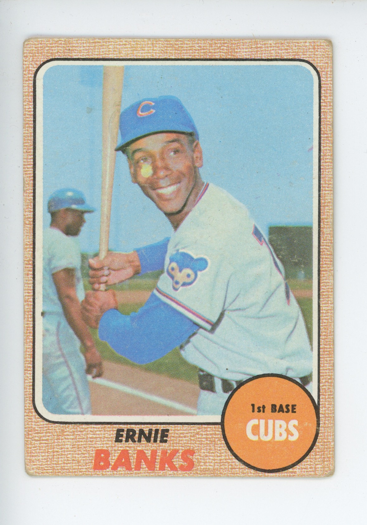 1968 TOPPS BASEBALL #355 ERNIE BANKS CHICAGO CUBS VINTAGE MLB CARD