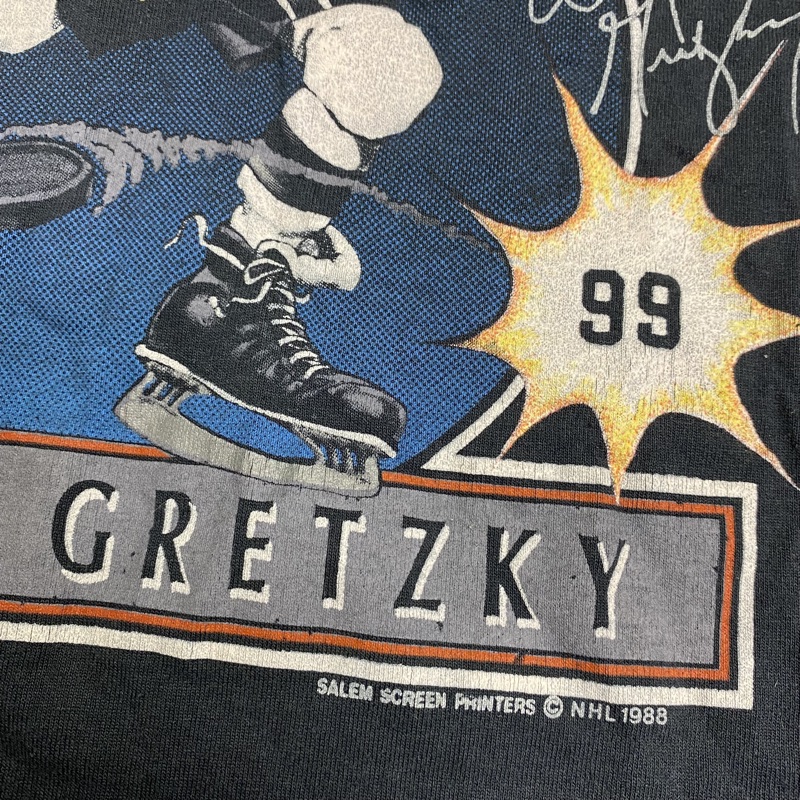 1990 Wayne Gretzky Los Angeles Kings Salem Caricature NHL T Shirt Size  Medium/Large – Rare VNTG