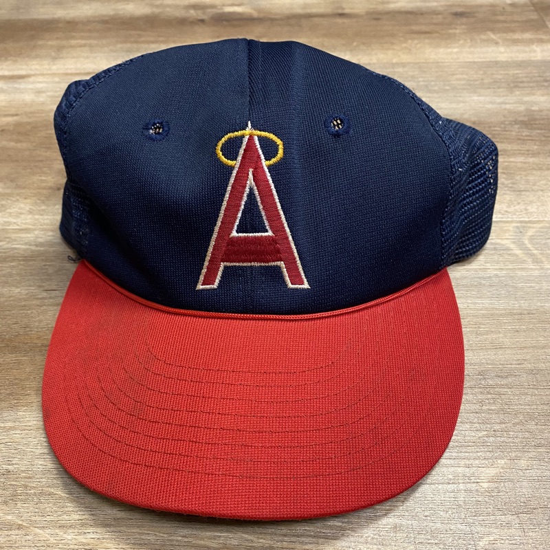 LOS ANGELES CALIFORNIA ANGELS VINTAGE 80s MLB BASEBALL TRUCKER SNAPBACK HAT