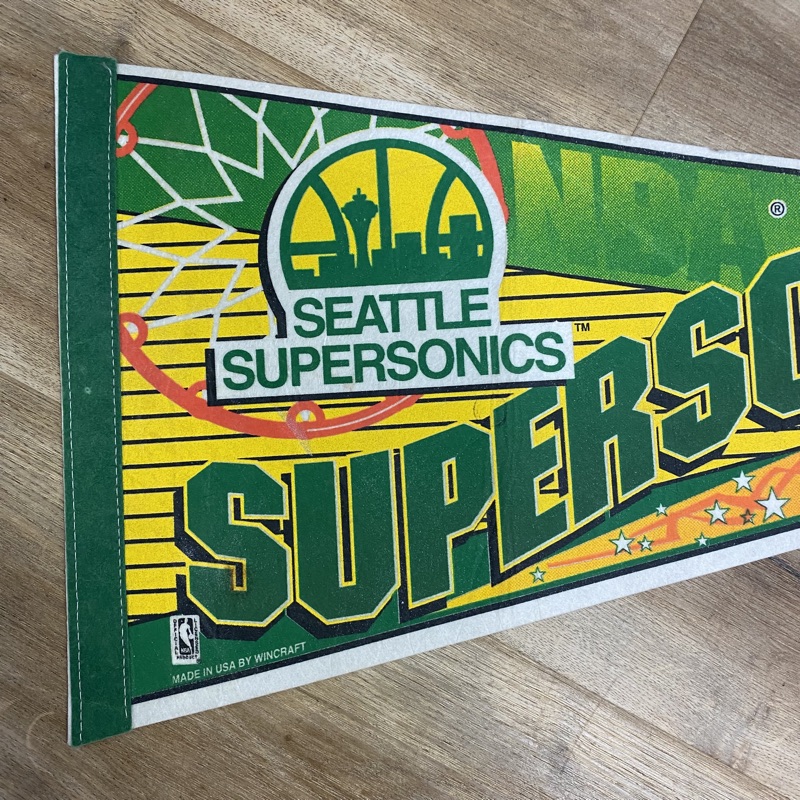 WinCraft Seattle SuperSonics Hardwood Vintage Retro Throwback Indoor Outdoor Flag