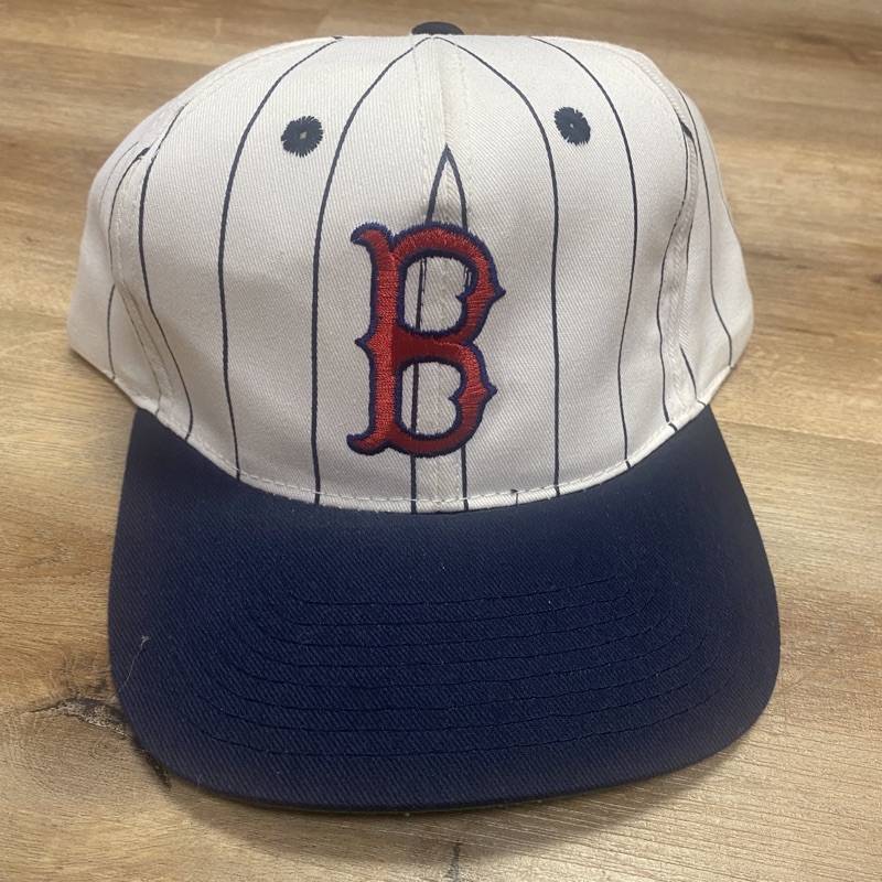 BOSTON RED SOX VINTAGE 90s TWINS PINSTRIPE MLB BASEBALL SNAPBACK HAT