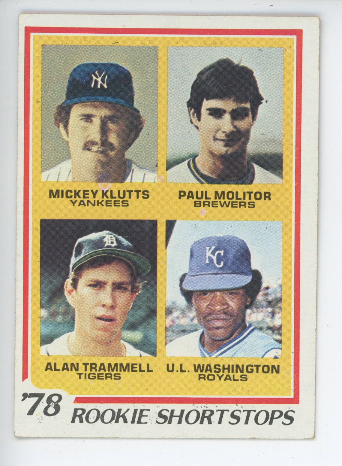 1978 TOPPS BASEBALL #707 PAUL MOLITOR MILWAUKEE BREWERS MLB ROOKIE CARD