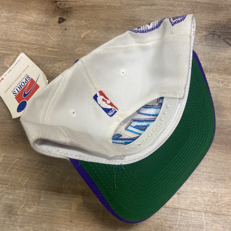 Rare Vintage SPORTS SPECIALTIES Utah Jazz NBA Laser Shadow Snapback Hat Cap  90s
