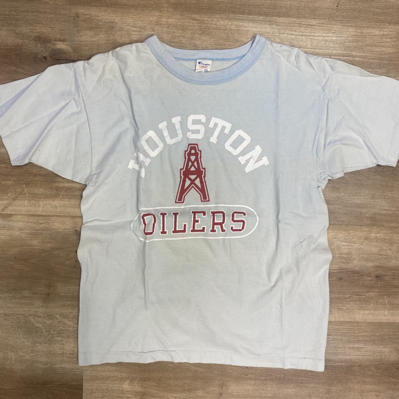 Vintage 80s Houston Oilers Champions T-Shirt XL Football NFL Sports 50/50