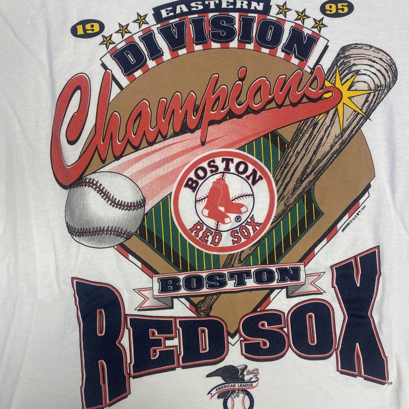 BOSTON RED SOX AL EAST CHAMPIONS VINTAGE 1995 STARTER MLB BASEBALL TSHIRT XL