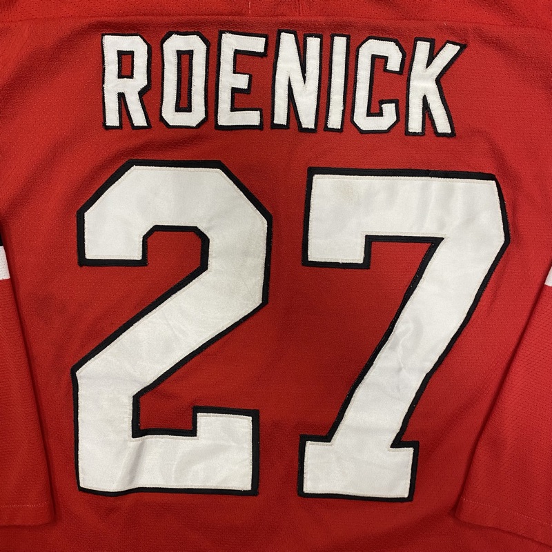 Blackhawks No27 Jeremy Roenick White CCM Throwback Stitched Jersey