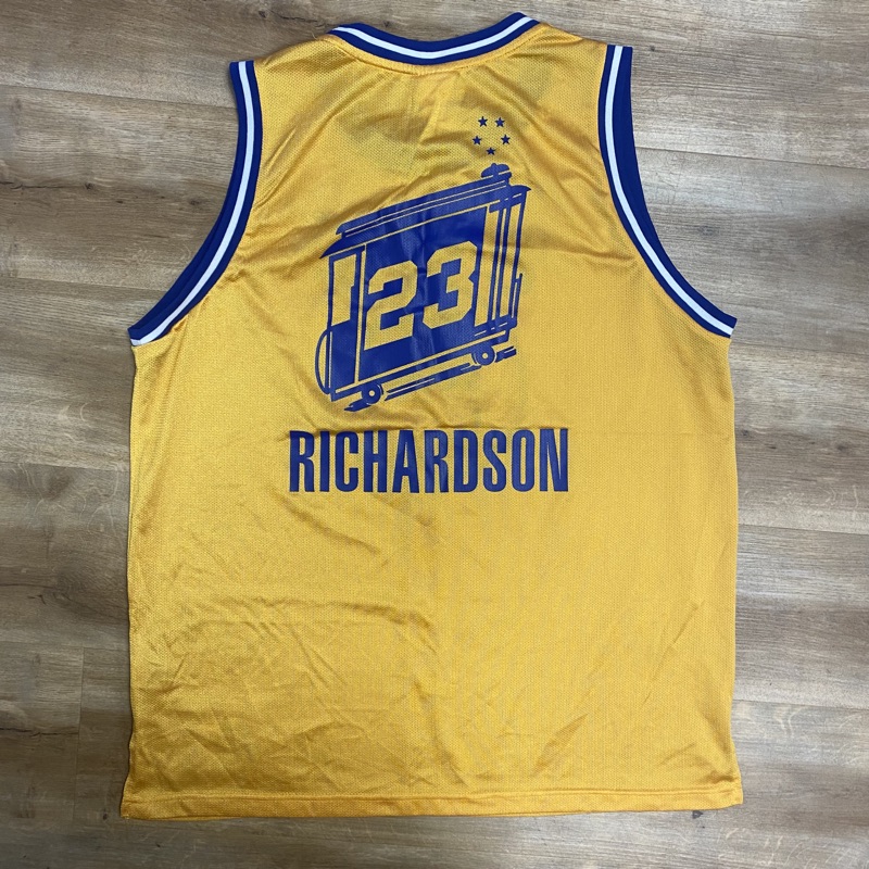 GOLDEN STATE WARRIORS JASON RICHARDSON REEBOK THROWBACK NBA JERSEY LARGE –  The Felt Fanatic