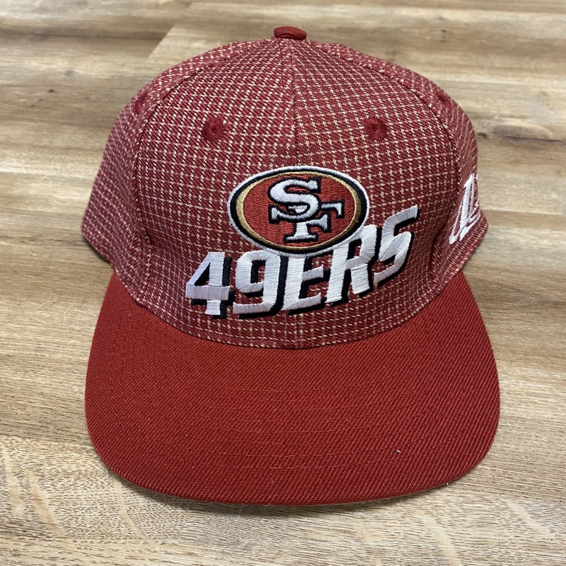 SAN FRANCISCO 49ers VINTAGE 90s LOGO ATHLETIC GRID NFL STRAPBACK HAT