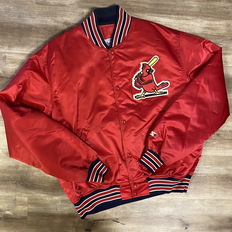 Medium. Vintage St. Louis Cardinals Satin Starter Varsity 