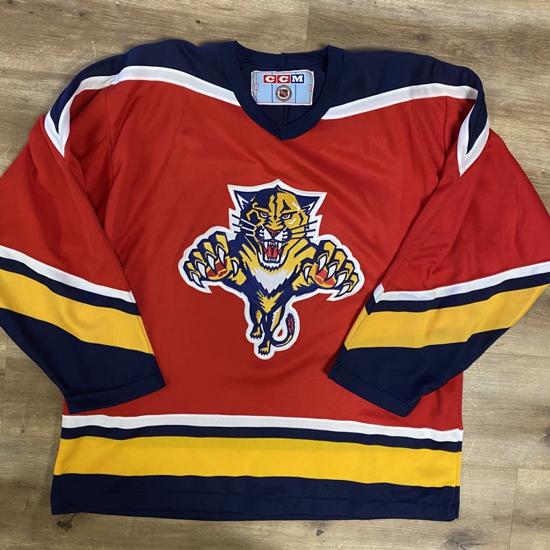 Vintage Florida Panthers CCM Red Hockey Jersey Large