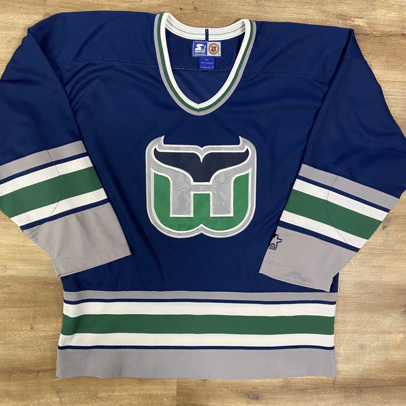 Vintage Starter NHL Hartford Whalers Hockey Jersey Size Large 21