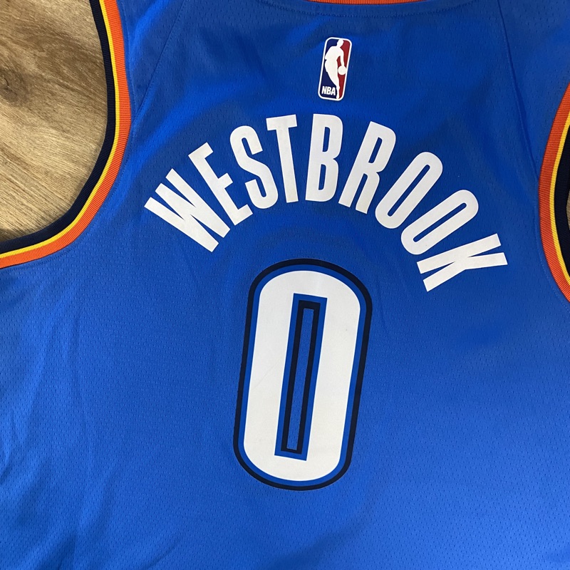 Russell Westbrook OKC Thunder Swingman Nike NBA Jersey Menâ€™s L Size 48  for sale online