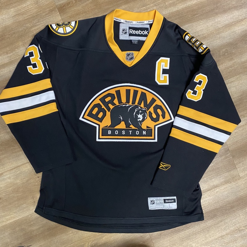 Boston Bruins Jersey Zdeno Chara #33 NHL Hockey Captain Youth L/XL Reebok